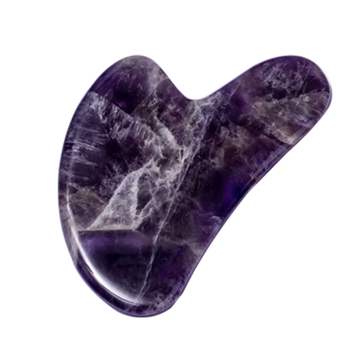 Doğal Ametis Gua Sha Taşı Yüz Masaj Aleti