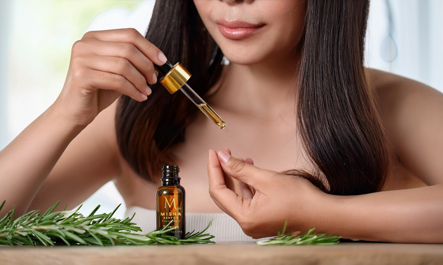 %100 Saf Biberiye Uçucu Yağı – Miss Misha 10 ml Aromaterapi ve Saç Bakımı
